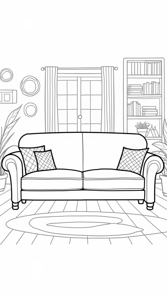 sofa coloring pages